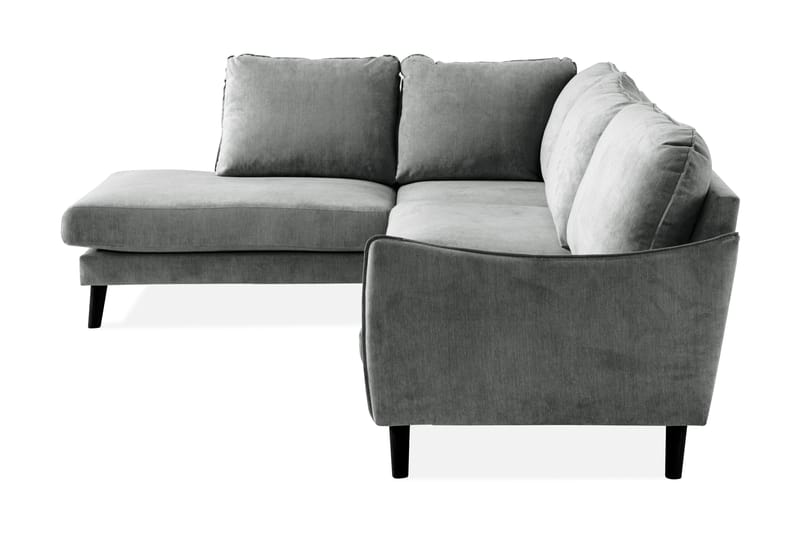 Trend Lyx 4-sits Vänstervänd L-formad Schäslongsoffa i Tyg - Grå - Möbler - Soffa - Divansoffor & schäslongsoffa