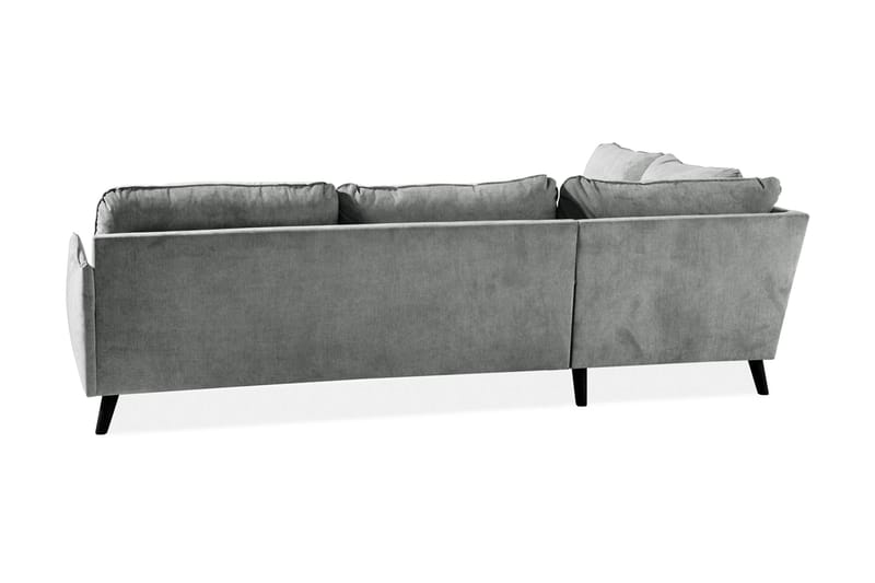 Trend Lyx 4-sits Vänstervänd L-formad Schäslongsoffa i Tyg - Grå - Möbler - Soffa - Divansoffor & schäslongsoffa