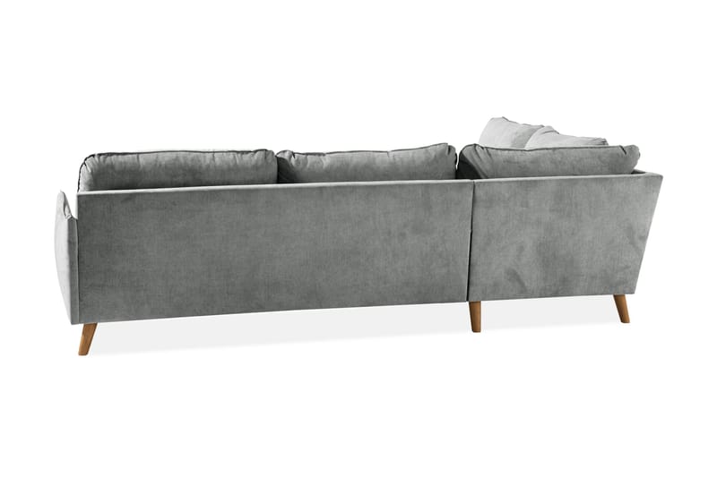 Trend Lyx 4-sits Vänstervänd L-formad Schäslongsoffa i Tyg - Grå - Möbler - Soffa - Divansoffor & schäslongsoffa