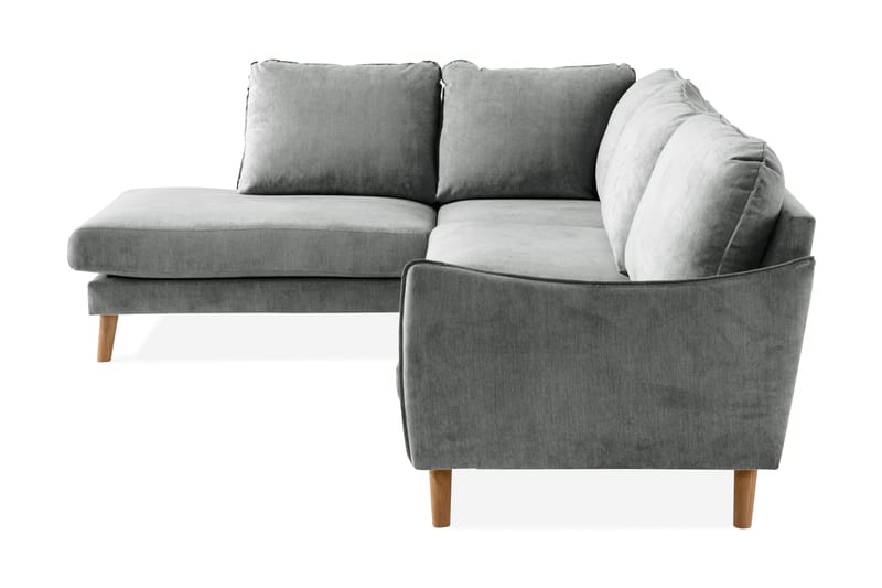 Trend Lyx 4-sits Vänstervänd L-formad Schäslongsoffa i Tyg - Grå - Möbler - Soffa - Divansoffor & schäslongsoffa