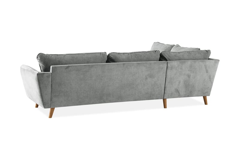 Trend Lyx 4-sits Vänstervänd L-formad Schäslongsoffa i Tyg - Grå - Möbler - Soffa - Divansoffor & schäslongsoffa - 4 sits soffa med divan