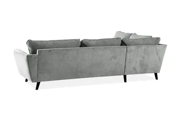 Trend Lyx 4-sits Vänstervänd L-formad Schäslongsoffa i Tyg - Grå - Möbler - Soffa - Divansoffor & schäslongsoffa