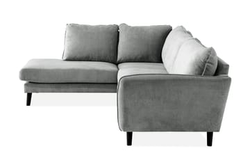 Trend Lyx 4-sits Vänstervänd L-formad Schäslongsoffa i Tyg - Grå - Möbler - Soffa - Divansoffor & schäslongsoffa