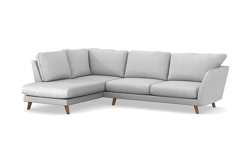 Trend Lyx 4-sits Vänstervänd L-formad Schäslongsoffa i Tyg - Ljusgrå - Möbler - Soffa - Divansoffor & schäslongsoffa