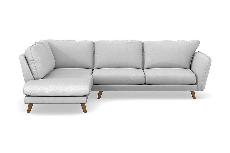 Trend Lyx 4-sits Vänstervänd L-formad Schäslongsoffa i Tyg - Ljusgrå - Möbler - Soffa - Divansoffor & schäslongsoffa - 4 sits soffa med divan