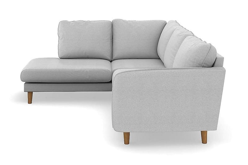 Trend Lyx 4-sits Vänstervänd L-formad Schäslongsoffa i Tyg - Ljusgrå - Möbler - Soffa - Divansoffor & schäslongsoffa - 4 sits soffa med divan