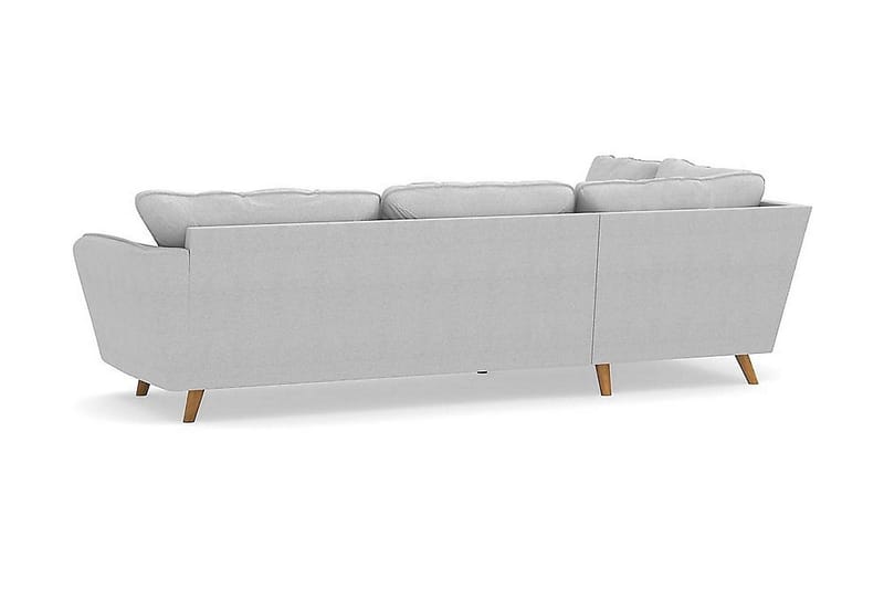 Trend Lyx 4-sits Vänstervänd L-formad Schäslongsoffa i Tyg - Ljusgrå - Möbler - Soffa - Divansoffor & schäslongsoffa - 4 sits soffa med divan