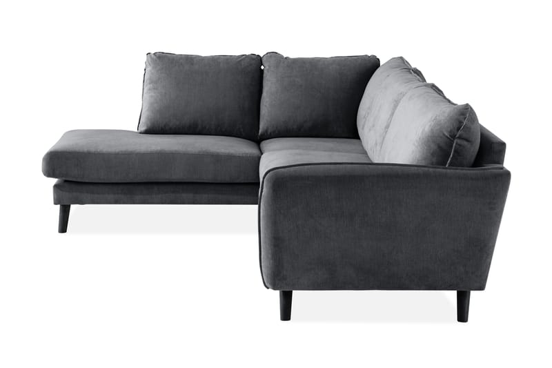 Trend Lyx 4-sits Vänstervänd L-formad Schäslongsoffa i Tyg - Mörkgrå - Möbler - Soffa - Divansoffor & schäslongsoffa