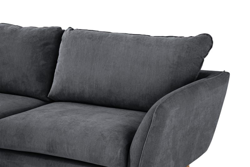 Trend Lyx 4-sits Vänstervänd L-formad Schäslongsoffa i Tyg - Mörkgrå - Möbler - Soffa - Divansoffor & schäslongsoffa
