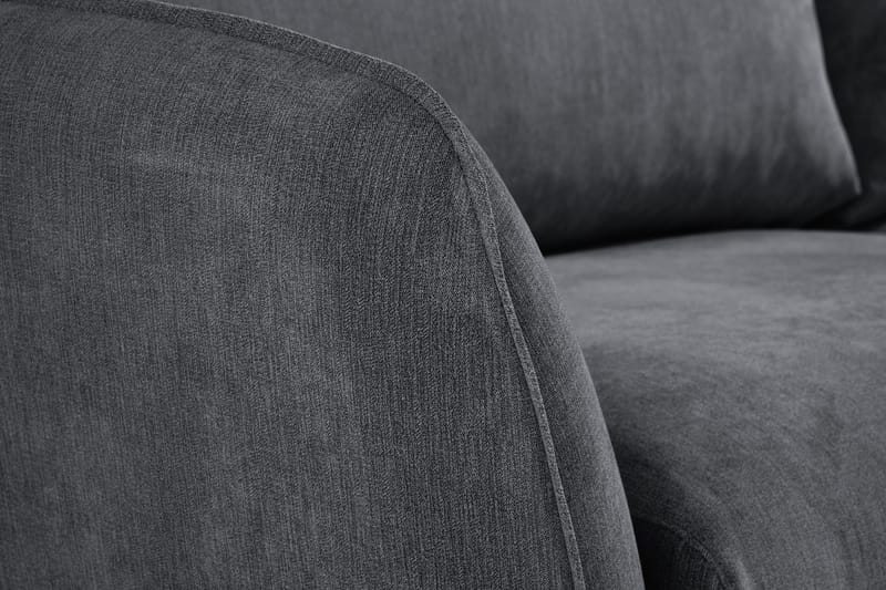 Trend Lyx 4-sits Vänstervänd L-formad Schäslongsoffa i Tyg - Mörkgrå - Möbler - Soffa - Divansoffor & schäslongsoffa