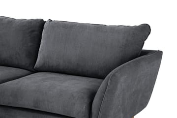 Trend Lyx 4-sits Vänstervänd L-formad Schäslongsoffa i Tyg - Mörkgrå - Möbler - Soffa - Divansoffor & schäslongsoffa