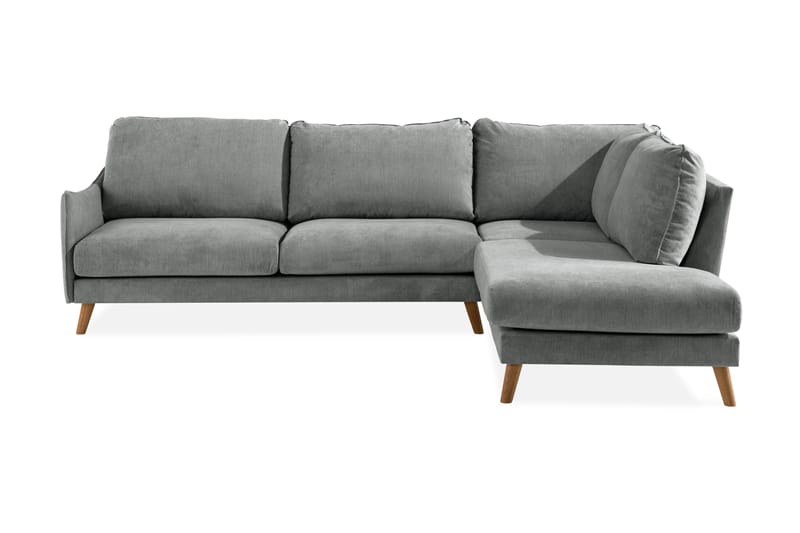 Trend Lyx Schäslongsoffa Höger - Grå/Ek - Divansoffor & schäslongsoffa - 4 sits soffa med divan