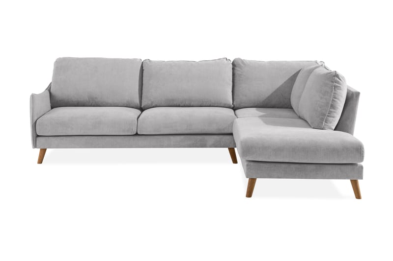 Trend Lyx Schäslongsoffa Höger - Ljusgrå/Ek - Divansoffor & schäslongsoffa - 4 sits soffa med divan