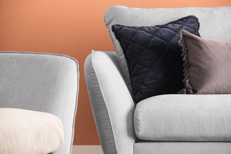 Trend Lyx Schäslongsoffa Höger - Ljusgrå/Ek - Möbler - Soffa - Divansoffor & schäslongsoffa