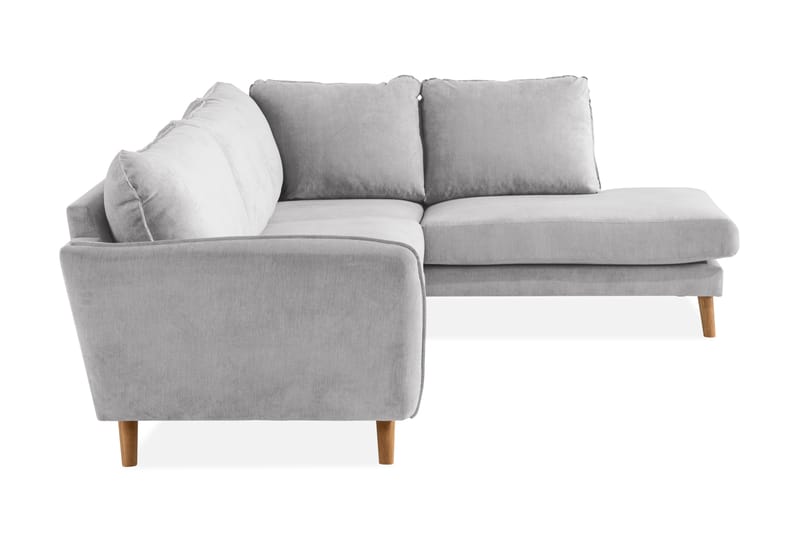 Trend Lyx Schäslongsoffa Höger - Ljusgrå/Ek - Divansoffor & schäslongsoffa - 4 sits soffa med divan