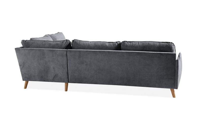 Trend Lyx Schäslongsoffa Höger - Mörkgrå/Ek - Divansoffor & schäslongsoffa - 4 sits soffa med divan