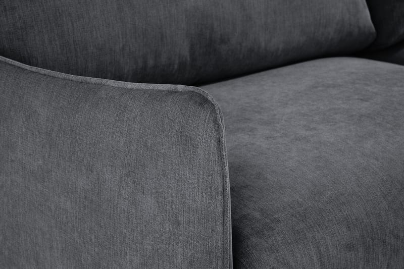 Trend Lyx Schäslongsoffa Höger - Mörkgrå/Ek - Möbler - Soffa - Divansoffor & schäslongsoffa - 4 sits soffa med divan