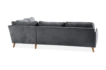 Trend Lyx Schäslongsoffa Höger - Mörkgrå/Ek - Möbler - Soffa - Divansoffor & schäslongsoffa
