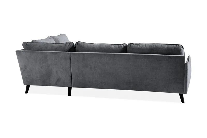 Trend Lyx Schäslongsoffa Höger - Mörkgrå/Svart - Möbler - Soffa - Divansoffor & schäslongsoffa - 4 sits soffa med divan