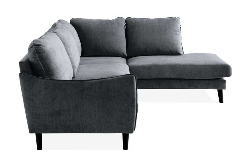 Trend Lyx Schäslongsoffa Höger - Mörkgrå/Svart - Möbler - Soffa - Divansoffor & schäslongsoffa - 4 sits soffa med divan