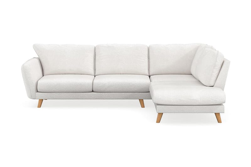Trend Lyx Schäslongsoffa Höger - Vit|Bouclé - Divansoffor & schäslongsoffa - 4 sits soffa med divan