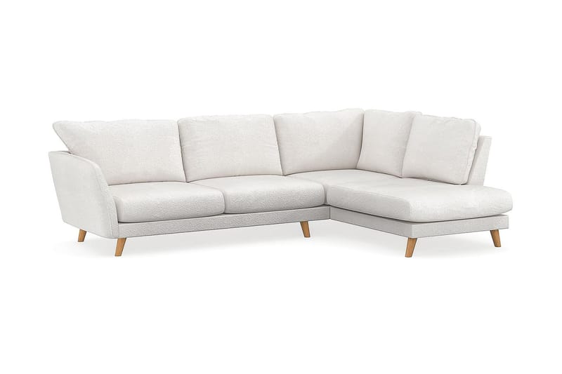 Trend Lyx Schäslongsoffa Höger - Vit|Bouclé - Divansoffor & schäslongsoffa - 4 sits soffa med divan