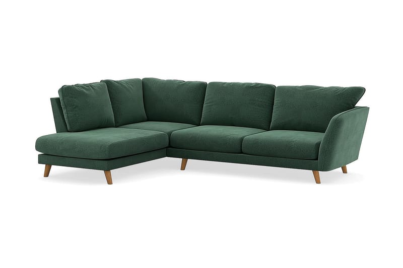 Trend Lyx Schäslongsoffa Vänster - Grön Sammet - Möbler - Soffa - Divansoffor & schäslongsoffa