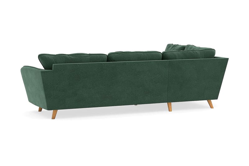 Trend Lyx Schäslongsoffa Vänster - Grön Sammet - Divansoffor & schäslongsoffa - 4 sits soffa med divan