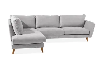 Trend Lyx Schäslongsoffa Vänster - Ljusgrå/Ek - Möbler - Soffa - Divansoffor & schäslongsoffa