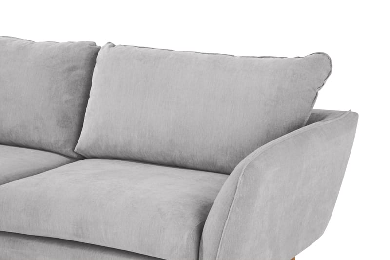 Trend Lyx Schäslongsoffa Vänster - Ljusgrå/Ek - Divansoffor & schäslongsoffa - 4 sits soffa med divan