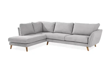 Trend Lyx Schäslongsoffa Vänster - Ljusgrå/Ek - Möbler - Soffa - Divansoffor & schäslongsoffa