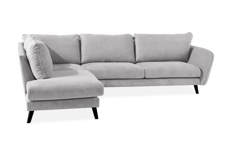 Trend Lyx Schäslongsoffa Vänster - Ljusgrå/Svart - Divansoffor & schäslongsoffa - 4 sits soffa med divan