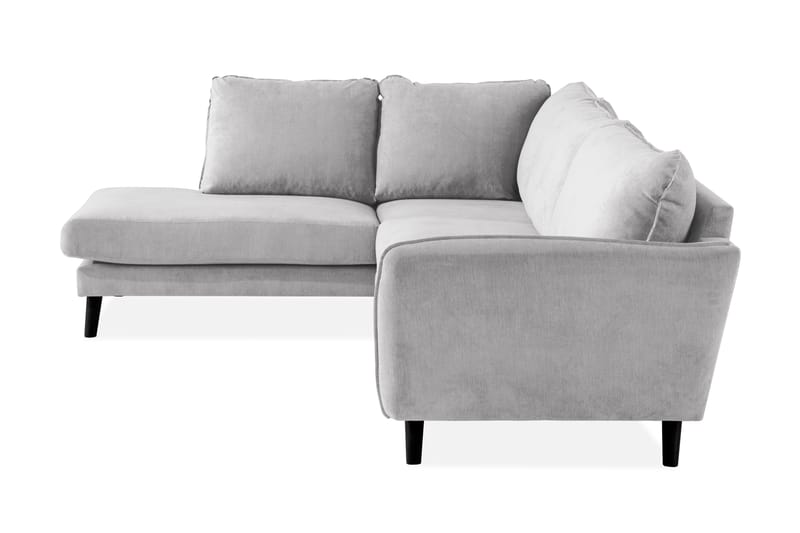 Trend Lyx Schäslongsoffa Vänster - Ljusgrå/Svart - Divansoffor & schäslongsoffa - 4 sits soffa med divan