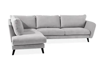 Trend Lyx Schäslongsoffa Vänster - Ljusgrå/Svart - Möbler - Soffa - Divansoffor & schäslongsoffa