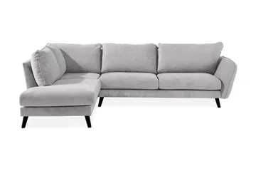 Trend Lyx Schäslongsoffa Vänster - Ljusgrå/Svart - Möbler - Soffa - Divansoffor & schäslongsoffa