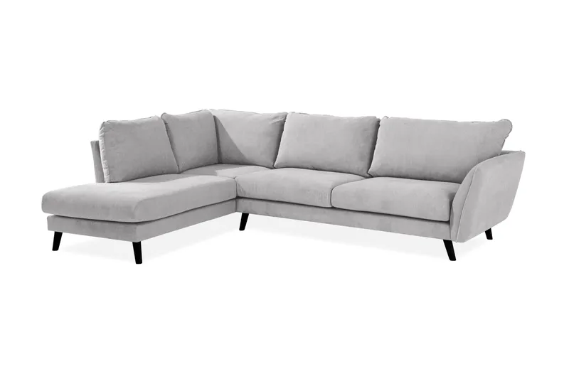 Trend Lyx Schäslongsoffa Vänster - Ljusgrå/Svart - Möbler - Soffa - Divansoffor & schäslongsoffa - 4 sits soffa med divan