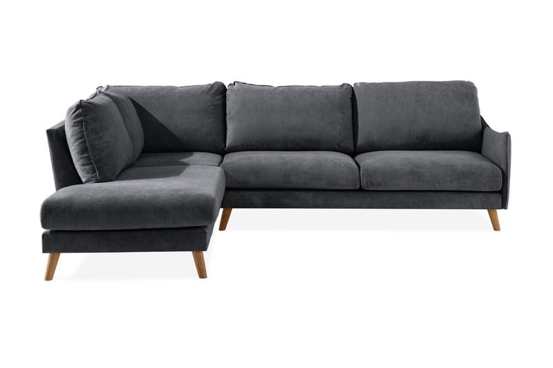 Trend Lyx Schäslongsoffa Vänster - Mörkgrå/Ek - Möbler - Soffa - Divansoffor & schäslongsoffa