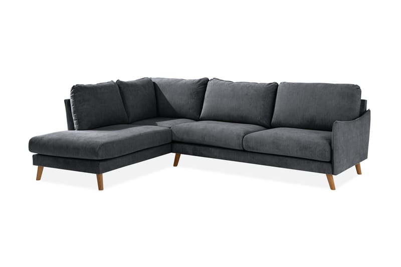 Trend Lyx Schäslongsoffa Vänster - Mörkgrå/Ek - Möbler - Soffa - Divansoffor & schäslongsoffa