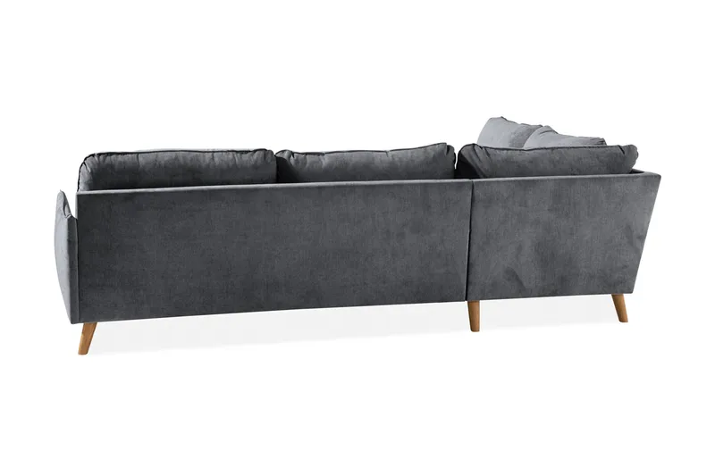 Trend Lyx Schäslongsoffa Vänster - Mörkgrå/Ek - Möbler - Soffa - Divansoffor & schäslongsoffa - 4 sits soffa med divan