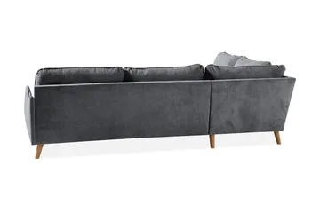 Trend Lyx Schäslongsoffa Vänster - Mörkgrå/Ek - Möbler - Soffa - Divansoffor & schäslongsoffa