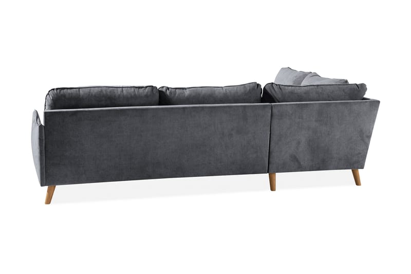 Trend Lyx Schäslongsoffa Vänster - Mörkgrå/Ek - Möbler - Soffa - Divansoffor & schäslongsoffa - 4 sits soffa med divan