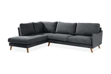 Trend Lyx Schäslongsoffa Vänster - Mörkgrå/Ek - Möbler - Soffa - Divansoffor & schäslongsoffa