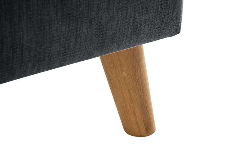 Trend Lyx Schäslongsoffa Vänster - Mörkgrå/Ek - Möbler - Soffa - Divansoffor & schäslongsoffa - 4 sits soffa med divan