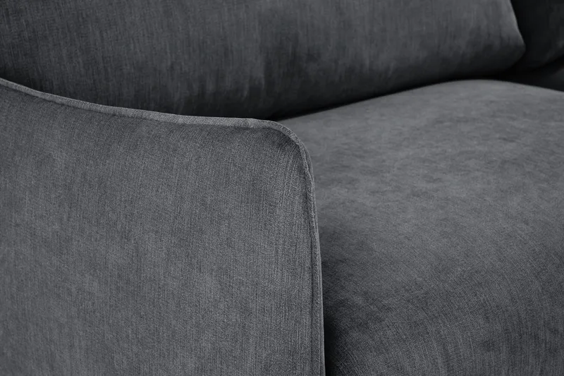 Trend Lyx Schäslongsoffa Vänster - Mörkgrå/Ek - Möbler - Soffa - Divansoffor & schäslongsoffa - 4 sits soffa med divan