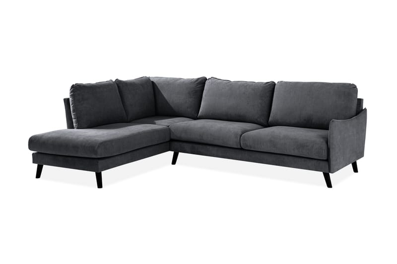 Trend Lyx Schäslongsoffa Vänster - Mörkgrå/Svart - Möbler - Soffa - Divansoffor & schäslongsoffa - 4 sits soffa med divan