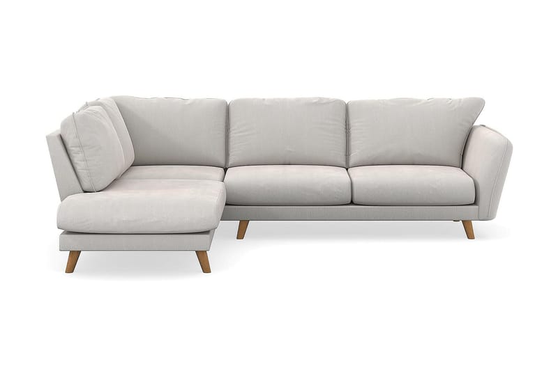 Trend Lyx Schäslongsoffa Vänster - Vit Sammet - Divansoffor & schäslongsoffa - 4 sits soffa med divan