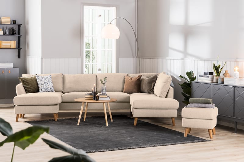 Trend Soffa 3-sits med Schäslong Höger - Beige - Divansoffor & schäslongsoffa - 3 sits soffa med divan