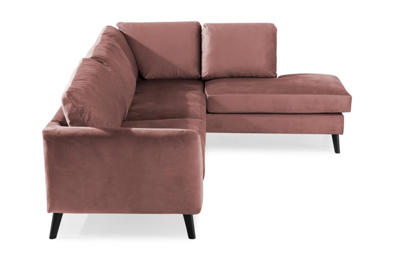 Trend Soffa 3-sits med Schäslong Höger Sammet - Rosa - Divansoffor & schäslongsoffa - Sammetssoffa - 3 sits soffa med divan