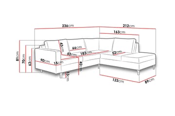 Truro 8-sits Soffa Höger - Vit - Möbler - Soffa - Divansoffor & schäslongsoffa