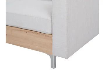 Truro Högervänd L-formad Divansoffa i Konstläder med Träunderrede - Vit - Möbler - Soffa - Divansoffor & schäslongsoffa